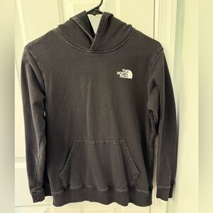 The North Face logo hoodie black never stop exploring YL